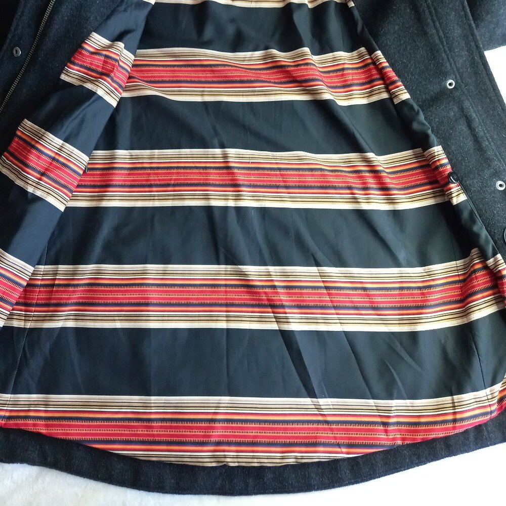 Pendleton Gray Wool Long Coat Jacket (L) - image 6